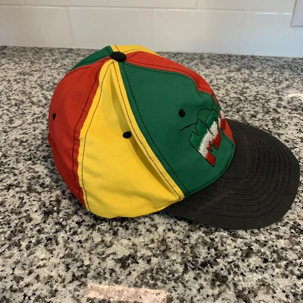 VTG Mexico Hat Cap Snap Back Mens One Size Multi Color Soccer Nissin Embroidered